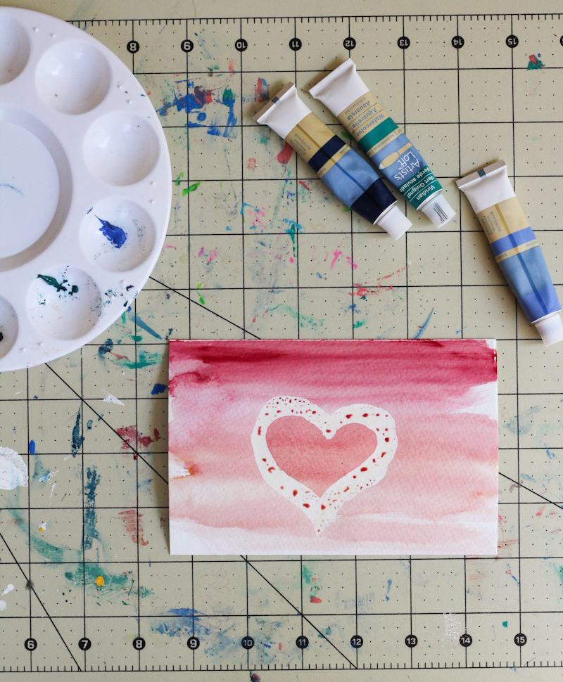 Watercolor+Masking Fluid Postcards - The Crafted Life